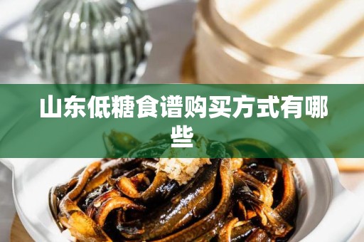 山东低糖食谱购买方式有哪些