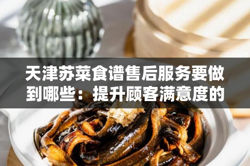 天津苏菜食谱售后服务要做到哪些：提升顾客满意度的关键