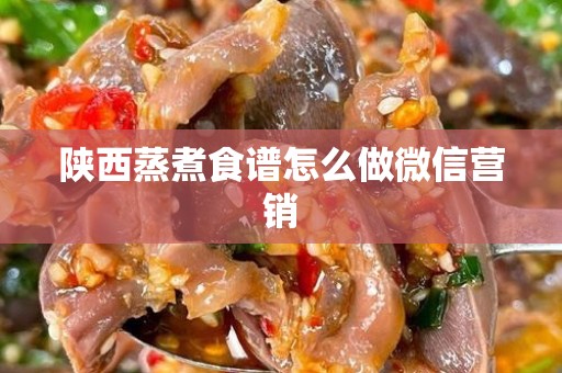陕西蒸煮食谱怎么做微信营销