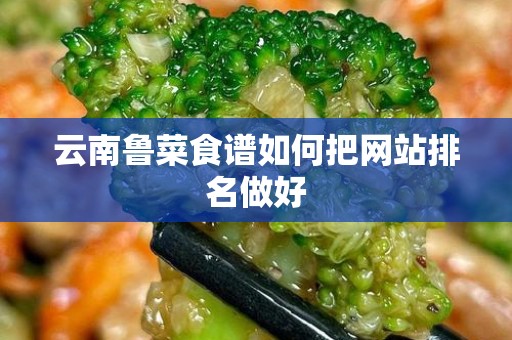 云南鲁菜食谱如何把网站排名做好