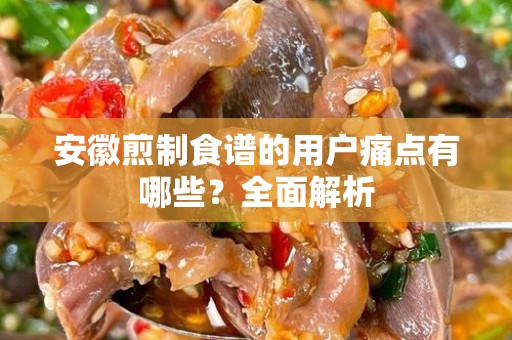 安徽煎制食谱的用户痛点有哪些？全面解析