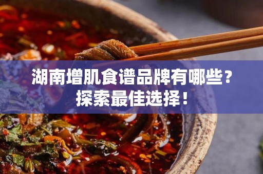 湖南增肌食谱品牌有哪些？探索最佳选择！