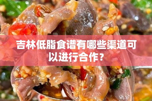 吉林低脂食谱有哪些渠道可以进行合作？