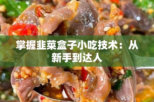 掌握韭菜盒子小吃技术：从新手到达人