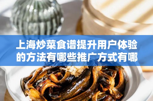 上海炒菜食谱提升用户体验的方法有哪些推广方式有哪些