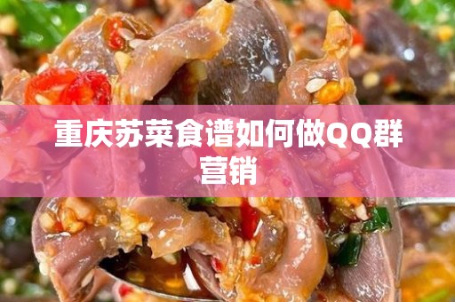 重庆苏菜食谱如何做QQ群营销
