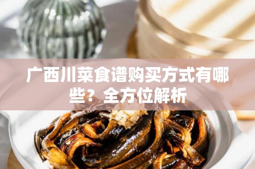 广西川菜食谱购买方式有哪些？全方位解析