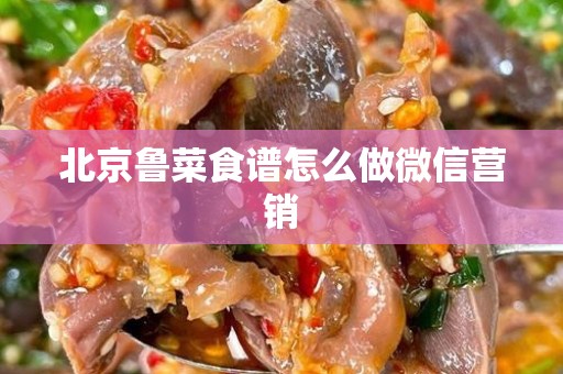 北京鲁菜食谱怎么做微信营销