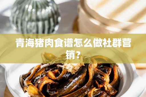 青海猪肉食谱怎么做社群营销？