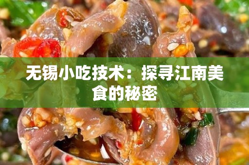 无锡小吃技术：探寻江南美食的秘密