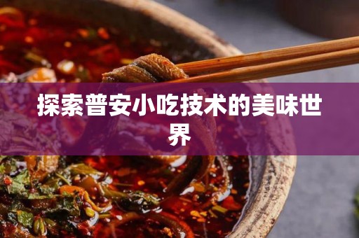 探索普安小吃技术的美味世界