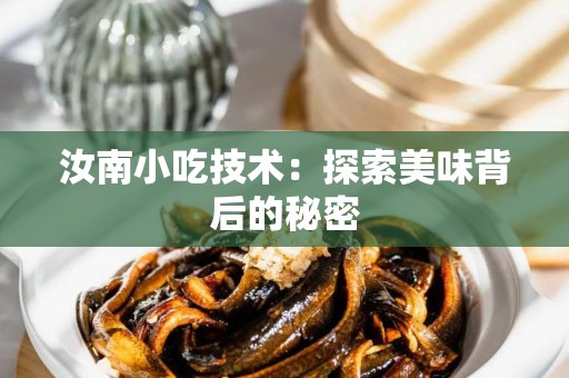 汝南小吃技术：探索美味背后的秘密