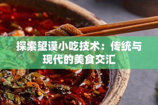 探索望谟小吃技术：传统与现代的美食交汇