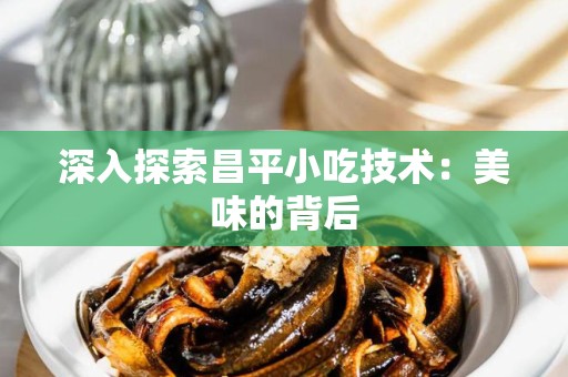 深入探索昌平小吃技术：美味的背后