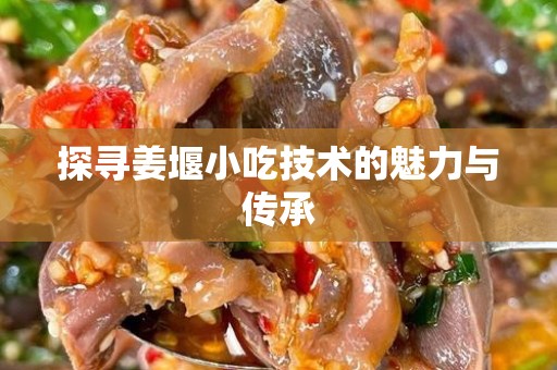 探寻姜堰小吃技术的魅力与传承
