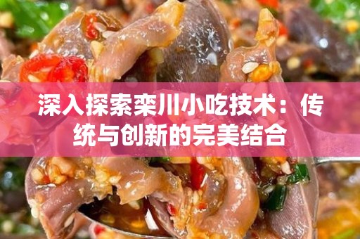 深入探索栾川小吃技术：传统与创新的完美结合