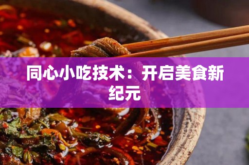 同心小吃技术：开启美食新纪元