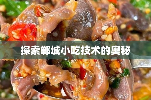 探索郸城小吃技术的奥秘