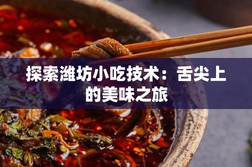 探索潍坊小吃技术：舌尖上的美味之旅