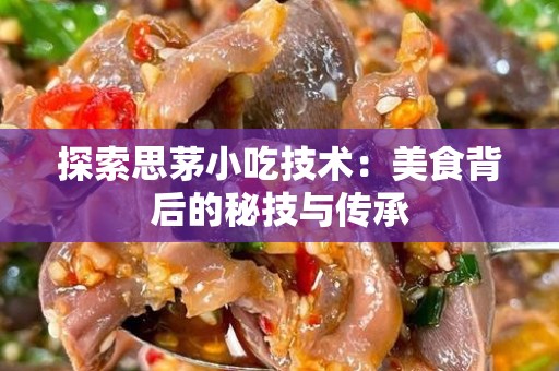 探索思茅小吃技术：美食背后的秘技与传承