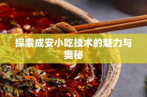 探索成安小吃技术的魅力与奥秘