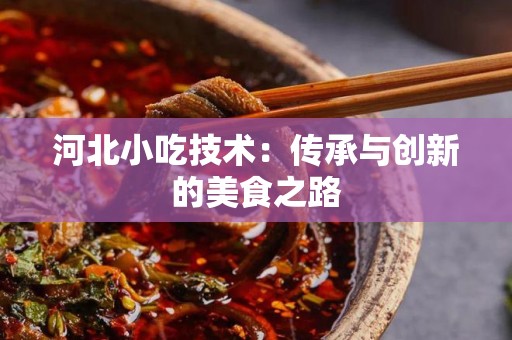 河北小吃技术：传承与创新的美食之路