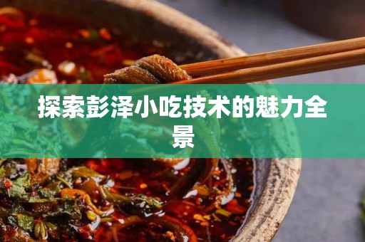 探索彭泽小吃技术的魅力全景