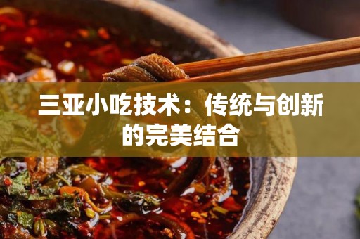 三亚小吃技术：传统与创新的完美结合
