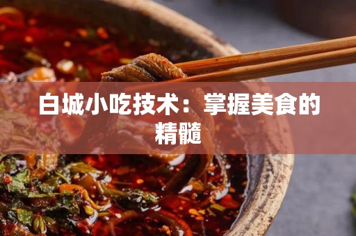 白城小吃技术：掌握美食的精髓