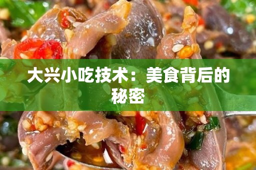 大兴小吃技术：美食背后的秘密