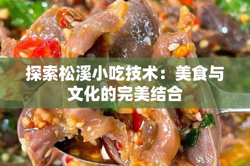 探索松溪小吃技术：美食与文化的完美结合