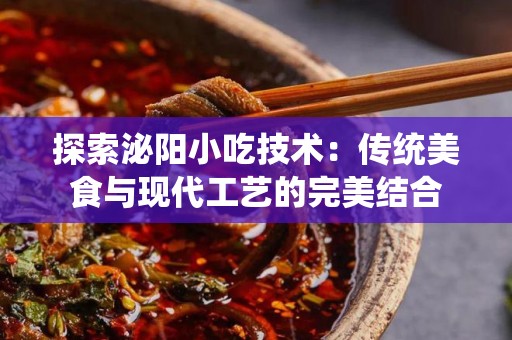 探索泌阳小吃技术：传统美食与现代工艺的完美结合