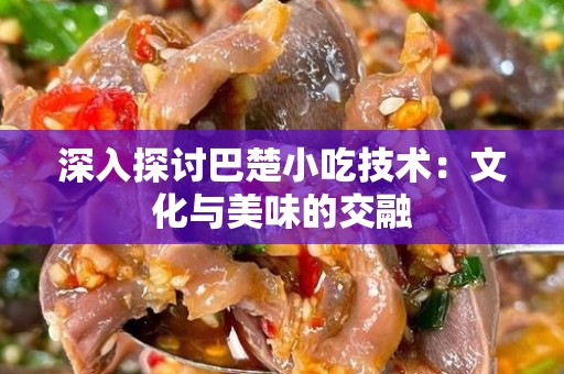 深入探讨巴楚小吃技术：文化与美味的交融
