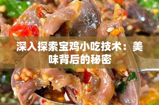 深入探索宝鸡小吃技术：美味背后的秘密