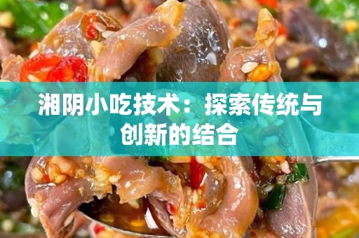 湘阴小吃技术：探索传统与创新的结合