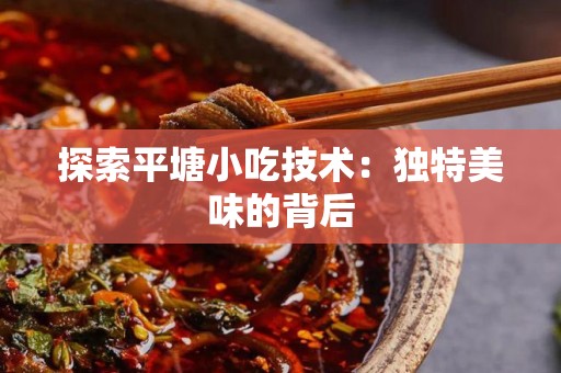 探索平塘小吃技术：独特美味的背后