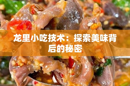 龙里小吃技术：探索美味背后的秘密