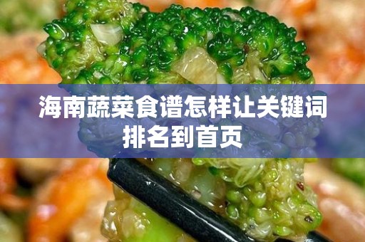 海南蔬菜食谱怎样让关键词排名到首页