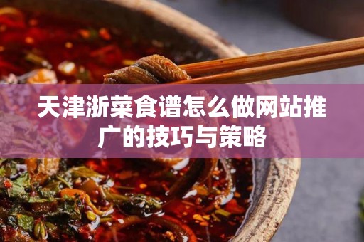 天津浙菜食谱怎么做网站推广的技巧与策略