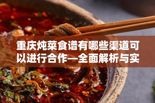 重庆炖菜食谱有哪些渠道可以进行合作—全面解析与实践