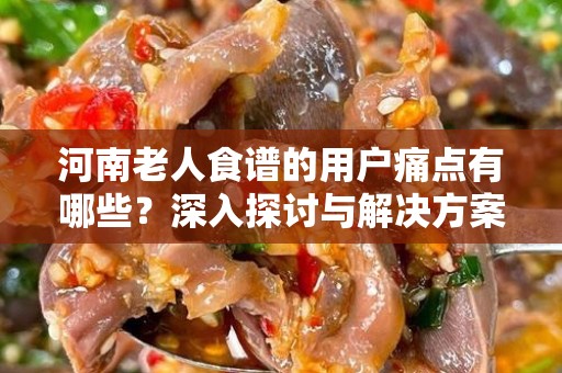 河南老人食谱的用户痛点有哪些？深入探讨与解决方案