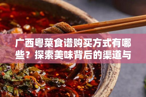 广西粤菜食谱购买方式有哪些？探索美味背后的渠道与技巧