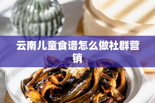 云南儿童食谱怎么做社群营销