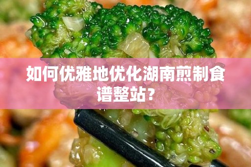 如何优雅地优化湖南煎制食谱整站？
