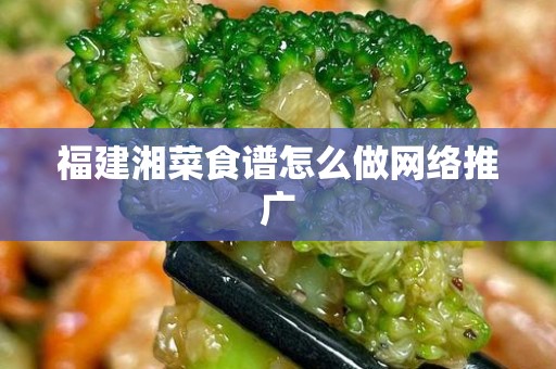 福建湘菜食谱怎么做网络推广
