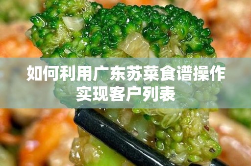 如何利用广东苏菜食谱操作实现客户列表
