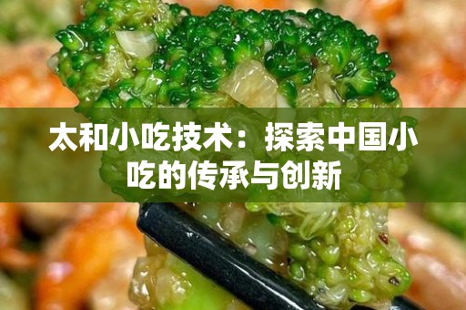 太和小吃技术：探索中国小吃的传承与创新