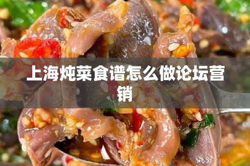 上海炖菜食谱怎么做论坛营销