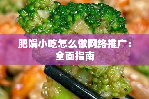 肥娟小吃怎么做网络推广：全面指南
