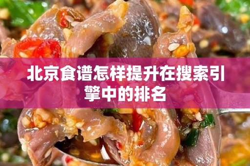 北京食谱怎样提升在搜索引擎中的排名